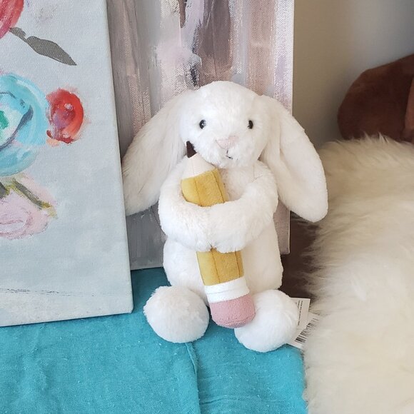Jellycat Bunny With Pencil( small ) - Picture 3 of 8